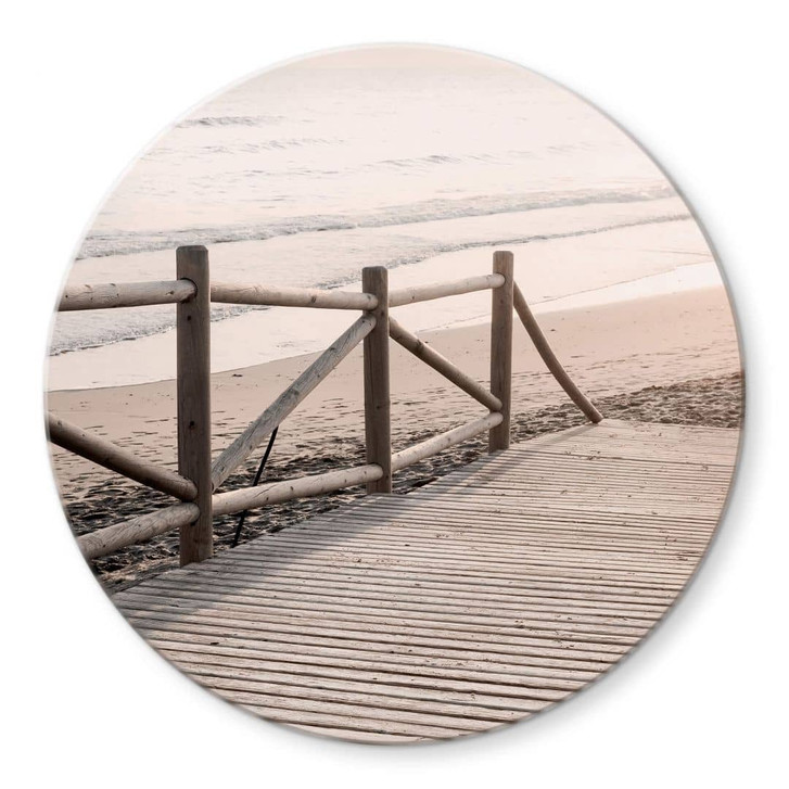Glasbild 1X Studio - Weg zum Strand - Rund - WA340604