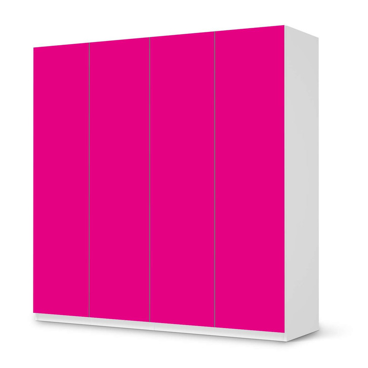 Klebefolie IKEA Pax Schrank 201cm Höhe - 4 Türen - Pink Dark - CR110964