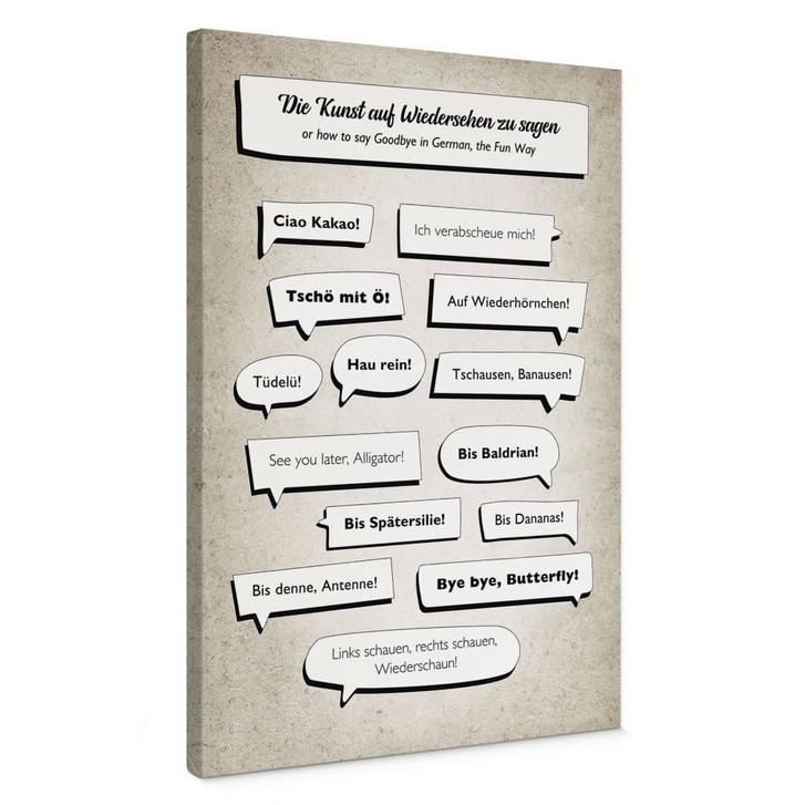 Leinwandbild Die lustigsten Abschiedsgrüsse - WA482650