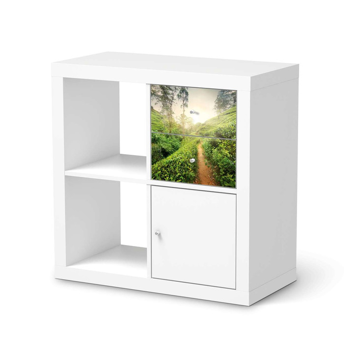 Möbelfolie IKEA IKEA Expedit Regal Schubladen - Green Tea Fields - CR115088
