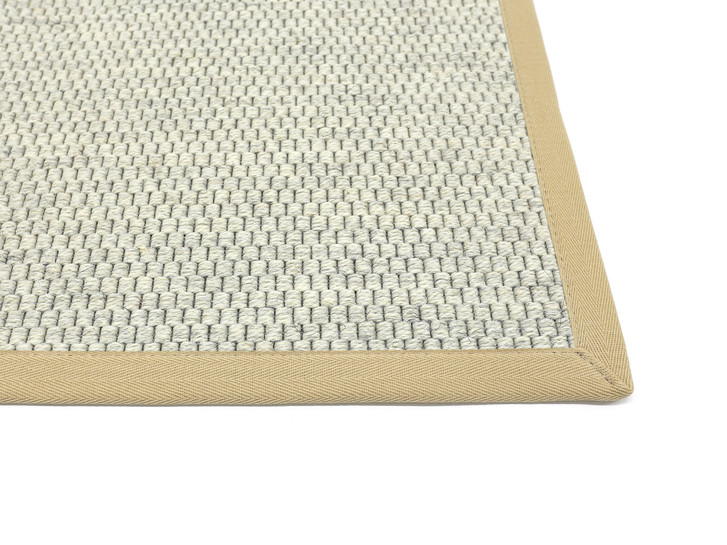 Saba Wollweb 3cm Bordürenteppich Wunschmass in Nature - TS424391