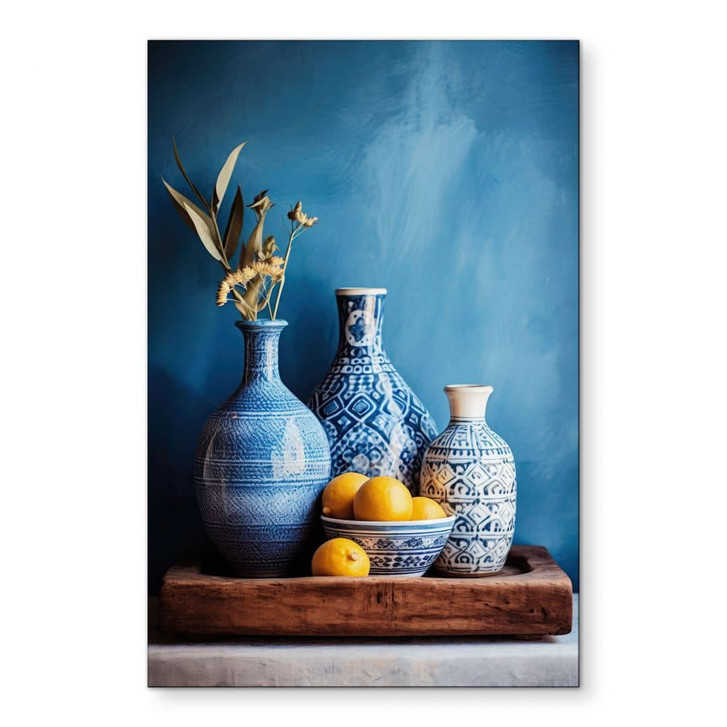 Wandbild Stillleben mit Vasen und Zitronen - Treechild - Alu-Dibond - WA464814
