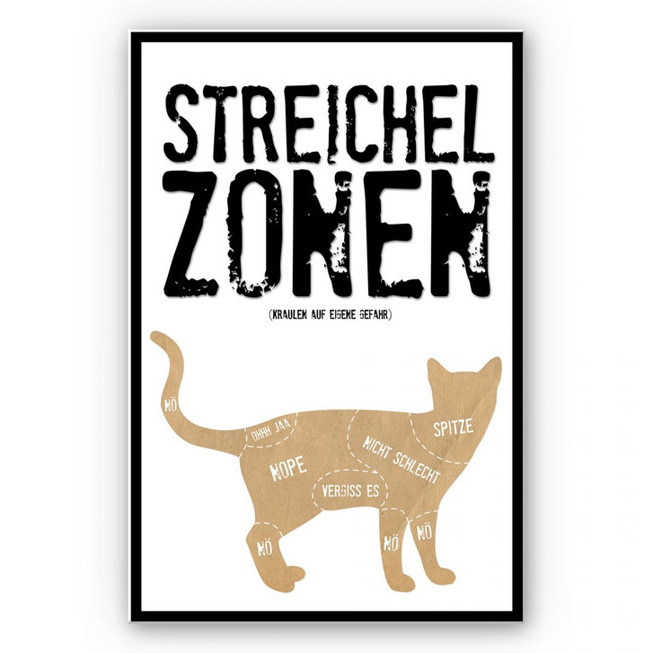 Wandbild Streichelzonen - Katze - WA195691