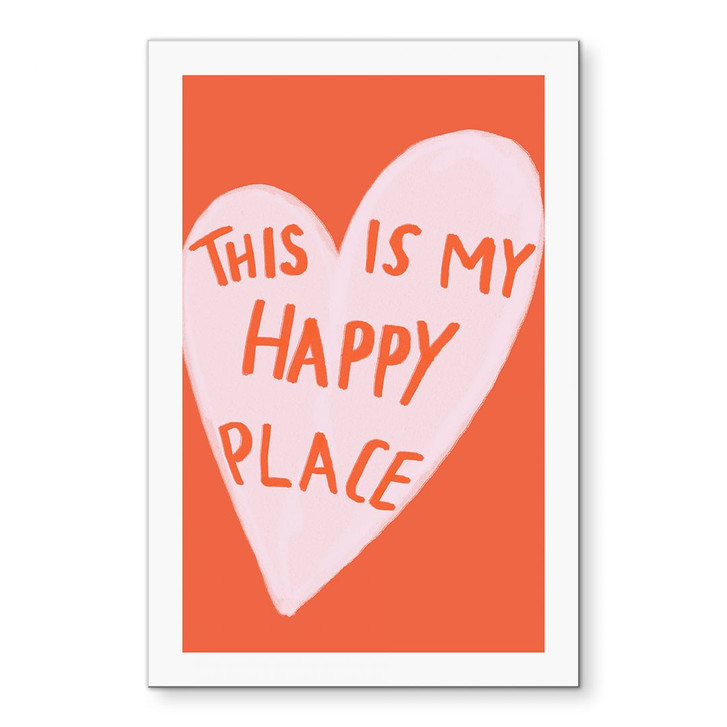 Wandbild This is my happy place mit Herz - Fritsch - Alu-Dibond - WA436260