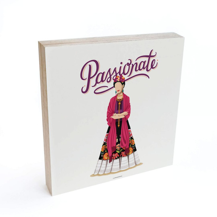 Holzbild zum Hinstellen - Tohmé - Frida Kahlo - 15x15cm - WA333117