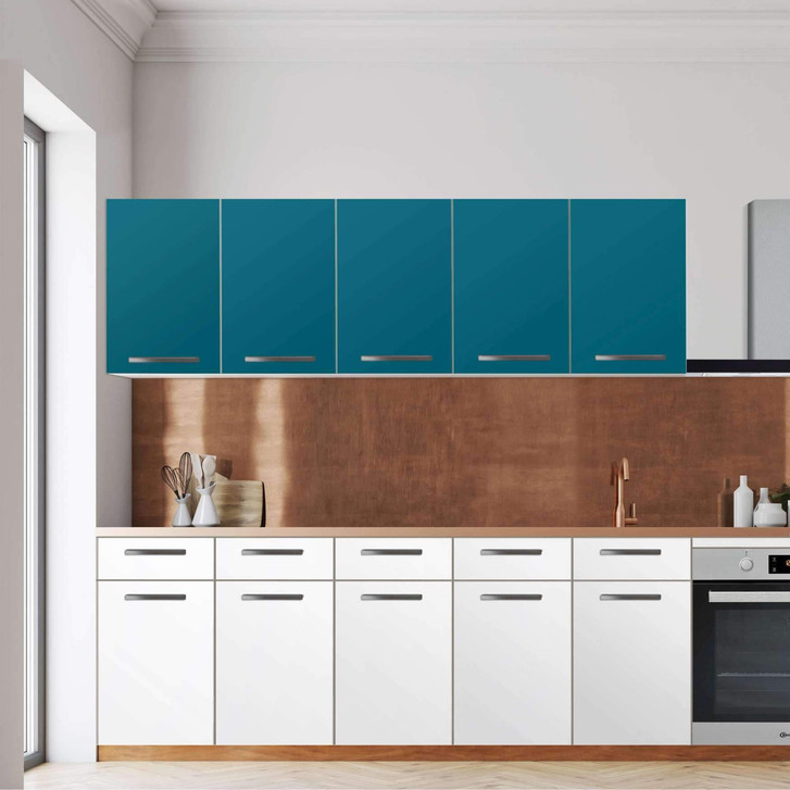 Klebefolie - Wandschrank 200cm Breite - Türkisgrün Dark - CR108690