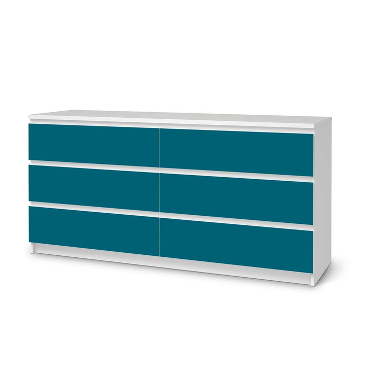 Möbelfolie IKEA Malm Kommode 6 Schubladen (breit) - Türkisgrün Dark - CR116641