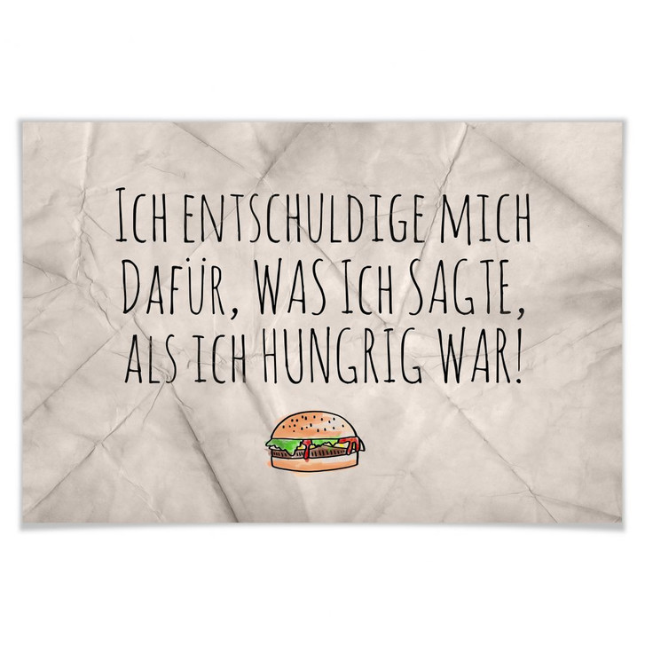 Poster Ich entschuldige mich dafür - WA161726
