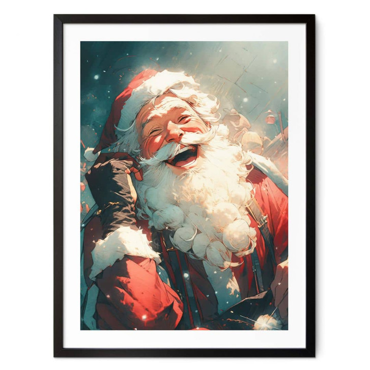 Poster Lachender Weihnachtsmann - Treechild - WA408413
