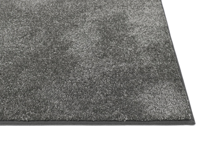 Riga Velour Paspelteppich Rechteck Wunschmass in Anthracite - TS547539