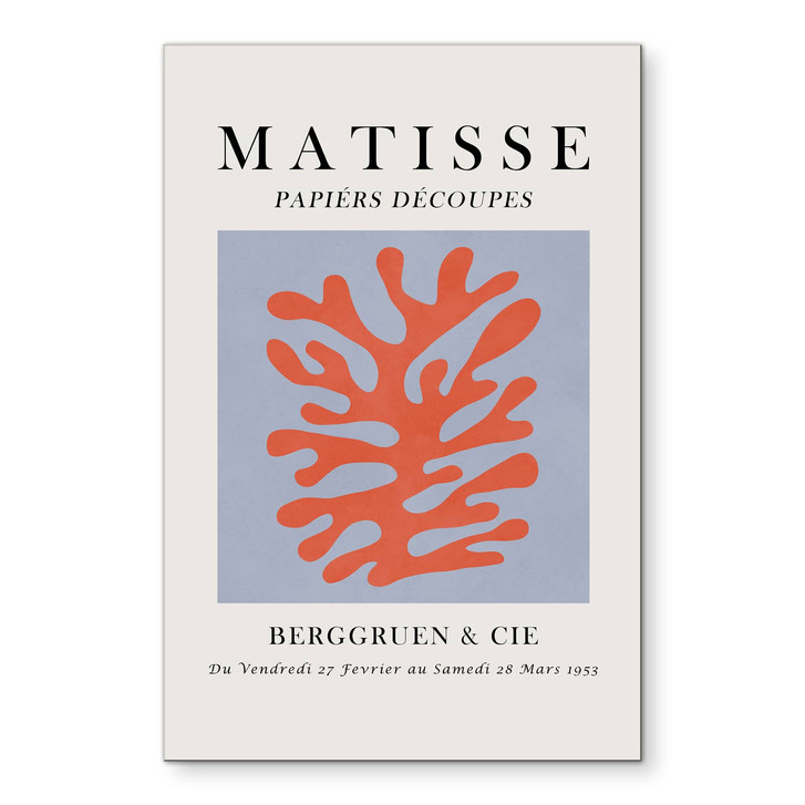 Wandbild Abstrakte Koralle im Matisse-Stil - Costa - Alu-Dibond - WA512291