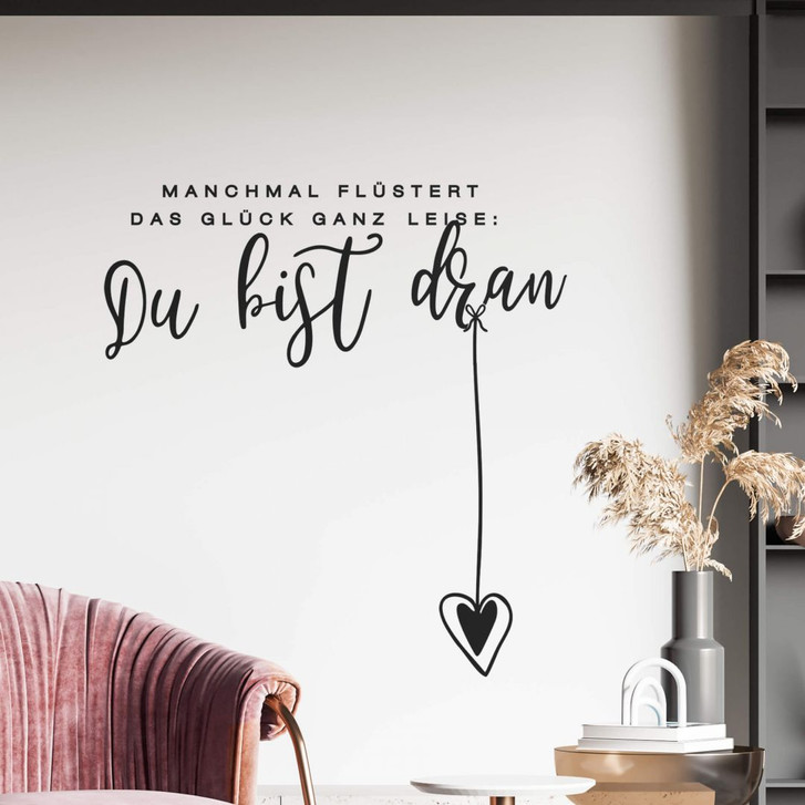 Wandtattoo Manchmal flüstert das Glück ganz leise... - WA392149