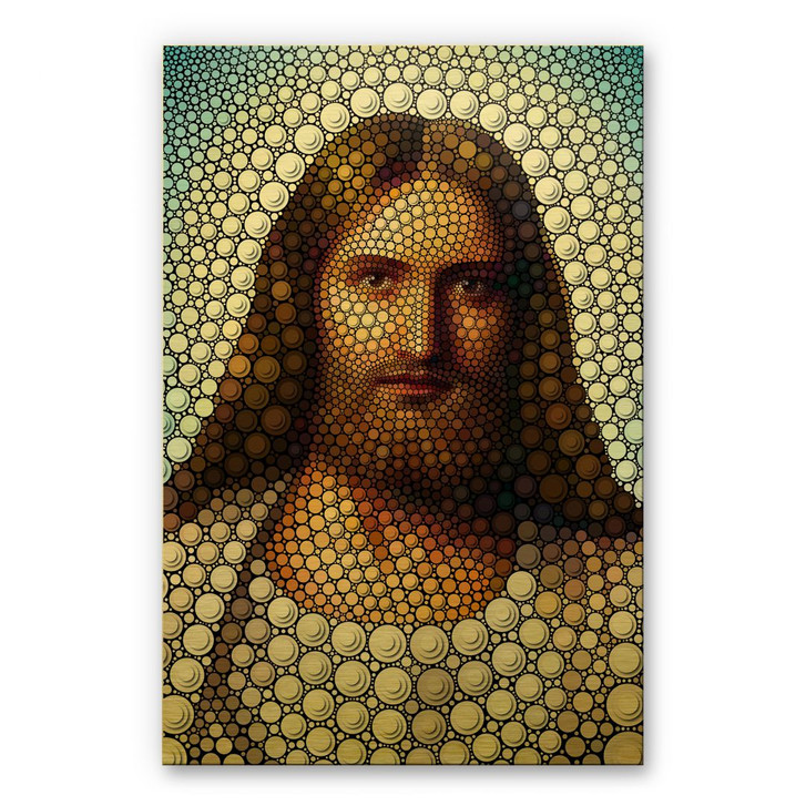 Alu-Dibond-Goldeffekt - Ben Heine - Circlism JesusChristus - WA230912