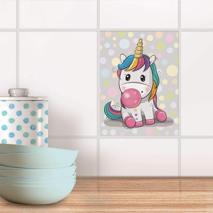 Fliesensticker - Rainbow das Einhorn - CR104990