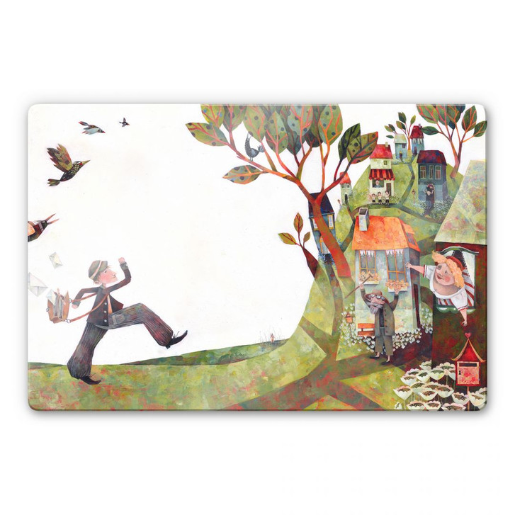 Glasbild Blanz - Der Briefträger - WA120924