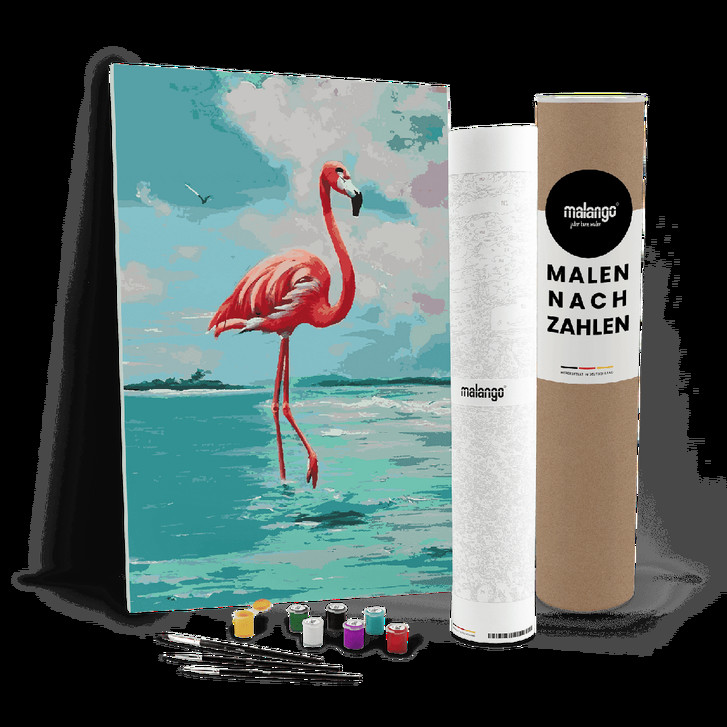Malen nach Zahlen Leinwandbild - Flamingo Florentine - WA447350