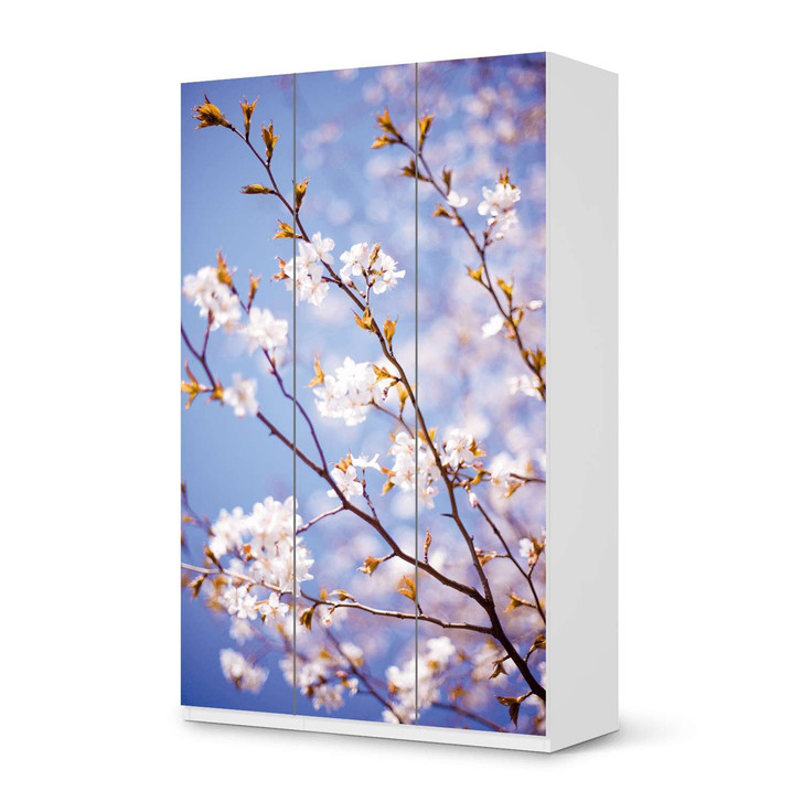 Möbelfolie IKEA Pax Schrank 236cm Höhe - 3 Türen - Apple Blossoms - CR118556