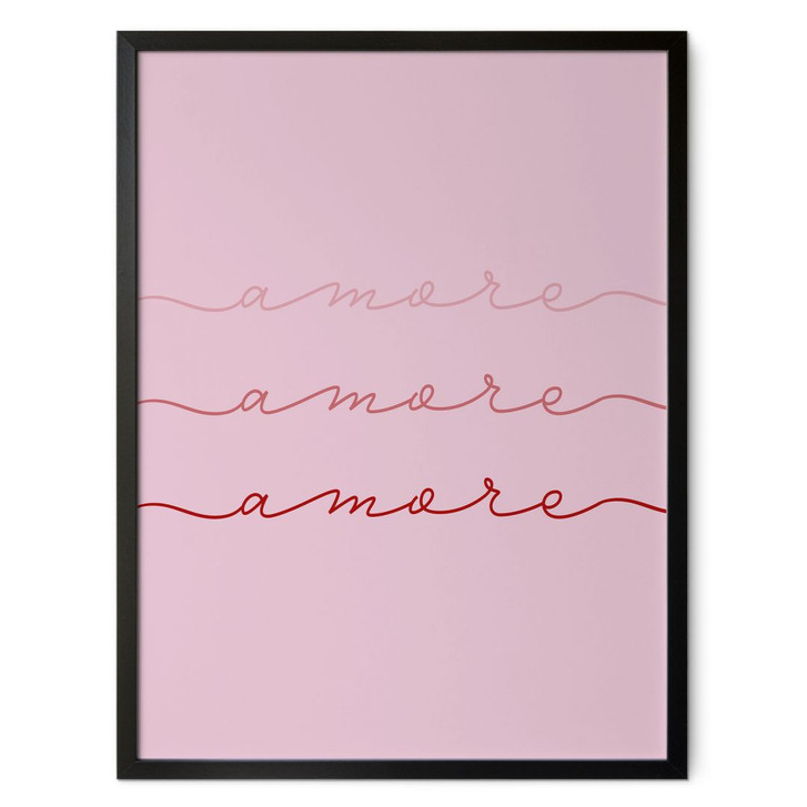 Poster Amore - Liebesspruch für das Wohnzimmer - WA498876