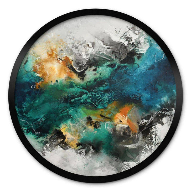 Poster Farbnebel abstrakt - Fedrau - Rund - WA448097