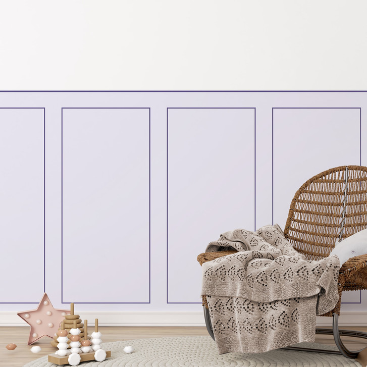 Wandpaneele Wandverkleidung flieder-pastell mit Rahmen - WA512140