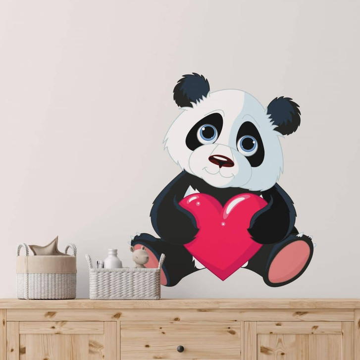 Wandtattoo Panda mit Herz - WA216957