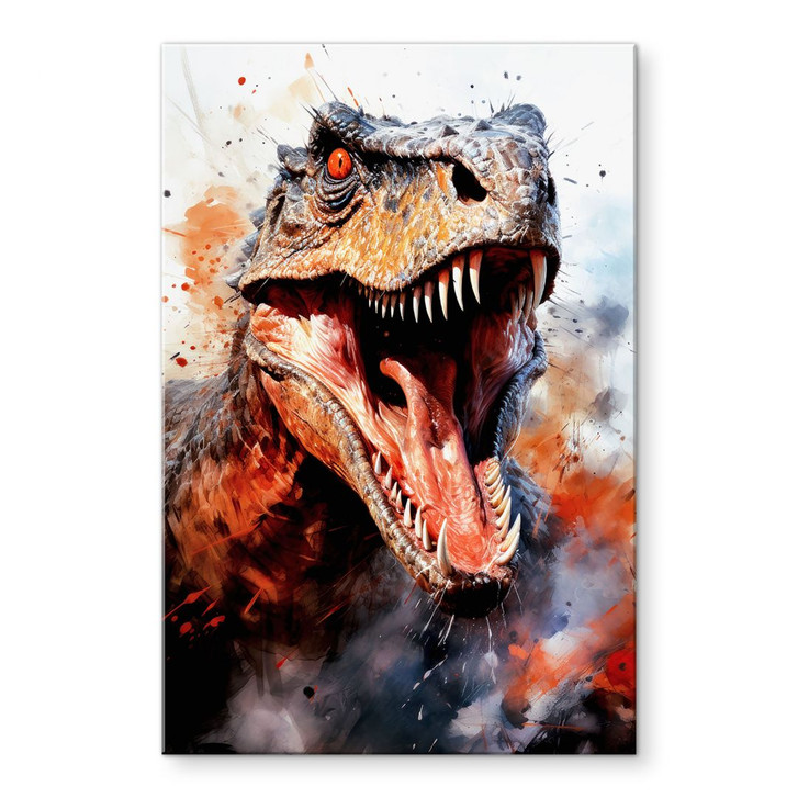 Acrylglasbild T-Rex: Das wilde Gesicht der Urzeit - Jaszke - WA434070