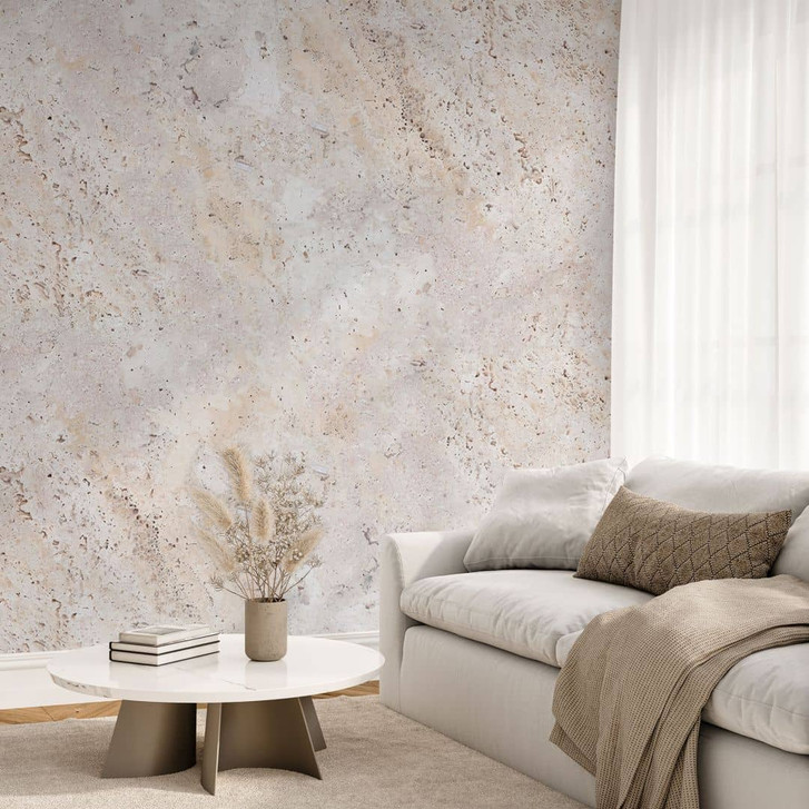 Fototapete Textur einer beigen Steinmauer | Stein Tapete - Pictufy Studio - WA443497