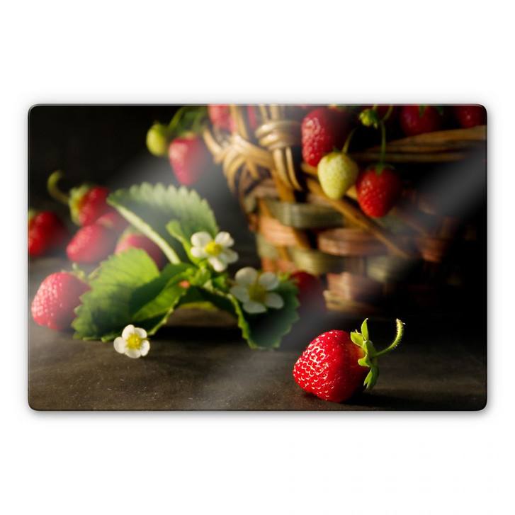 Glasbild Erdbeerkörbchen - WA122602