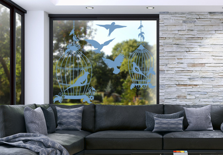 Glasdekor Vogel Voliere - CG10451