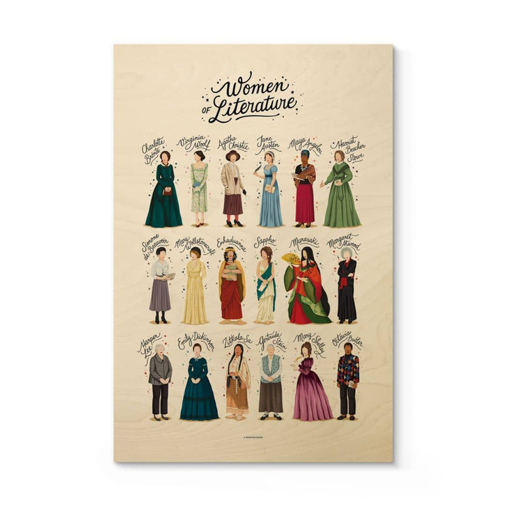 Holzbild Berühmte Frauen der Literatur - Tohmé - WA401794