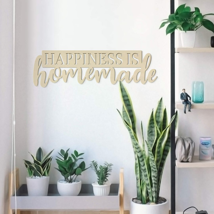 Holzbuchstaben Pappel Happiness is homemade - WA291490