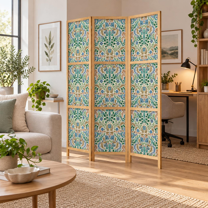 Japanischer Paravent, Raumteiler freistehend, Trennwand - Rich Pattern in Victorian Style - WA455084