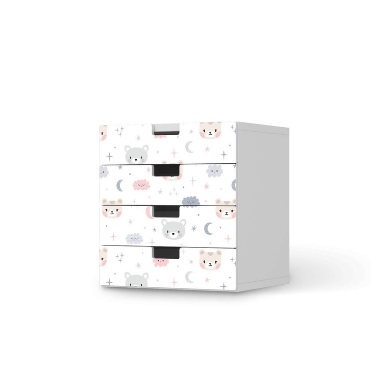 Klebefolie IKEA Stuva / Malad Kommode - 4 Schubladen - Sweet Dreams - CR112186