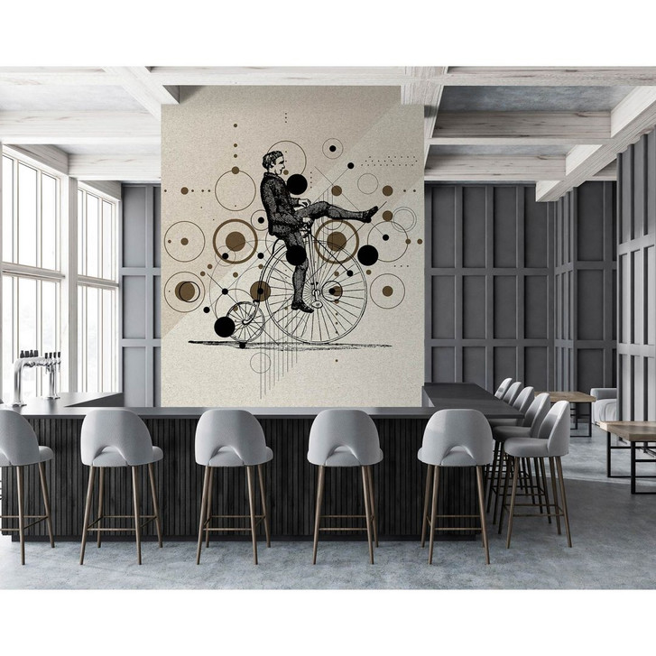 Livingwalls Fototapete Walls by Patel 3 Tour De France 1 beige, braun, schwarz, grau - WA328065