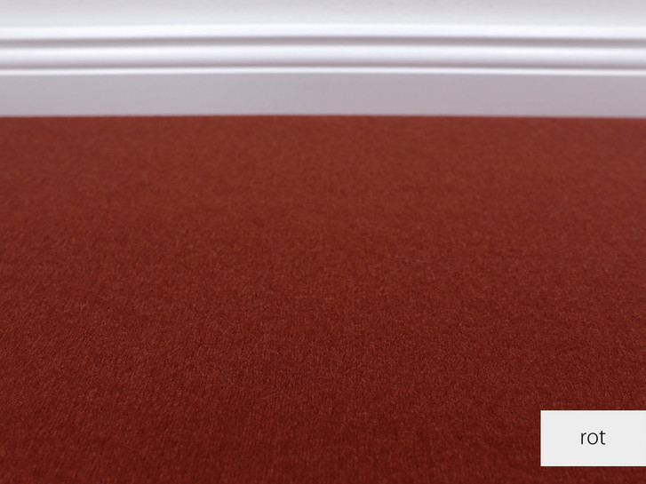 Luca Velours Teppichboden Meterware Wunschmass in Rot - TS465245