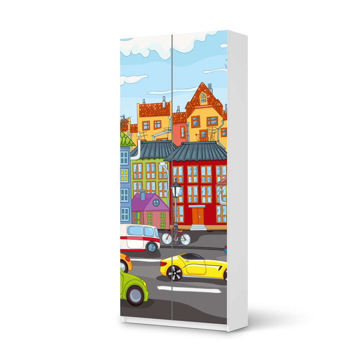 Möbelfolie IKEA Pax Schrank 236cm Höhe - 2 Türen - City Life - CR116783