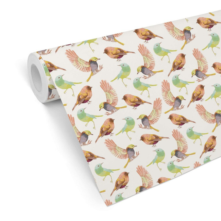 Mustertapete - Bunte Vögel - WA236437