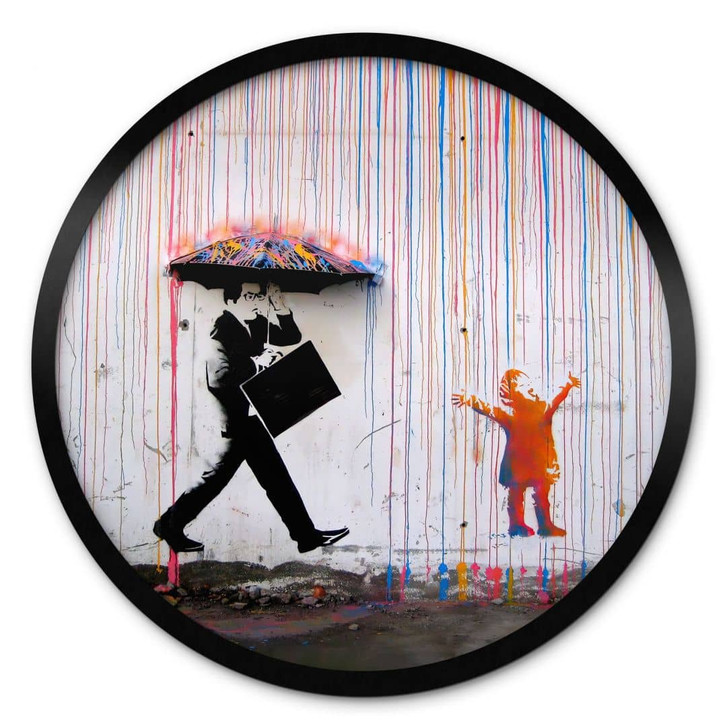Poster Banksy - Coloured Rain - Rund - WA328590