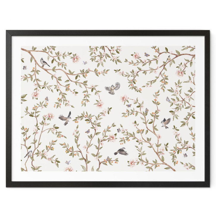 Poster Rosenstrauch mit Vögeln - Kikki Belle - WA427822