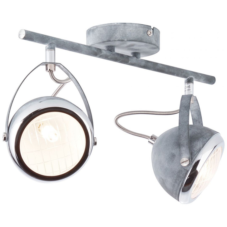 Spotrohr Melissa, grau, 22 x 14 cm, Metall Deckenspots, dimmbar - WA438863