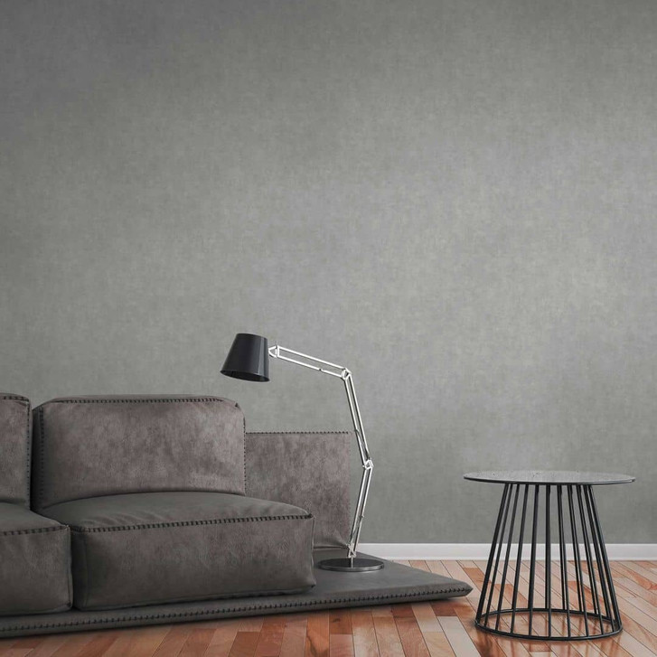 Unitapete Grau - Einfarbige Vliestapete Esszimmer - Tapete Wohnzimmer Flur - WA395900