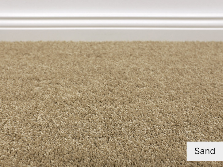 Vela Hochflor Teppichboden Meterware in sand 38 - TS517999