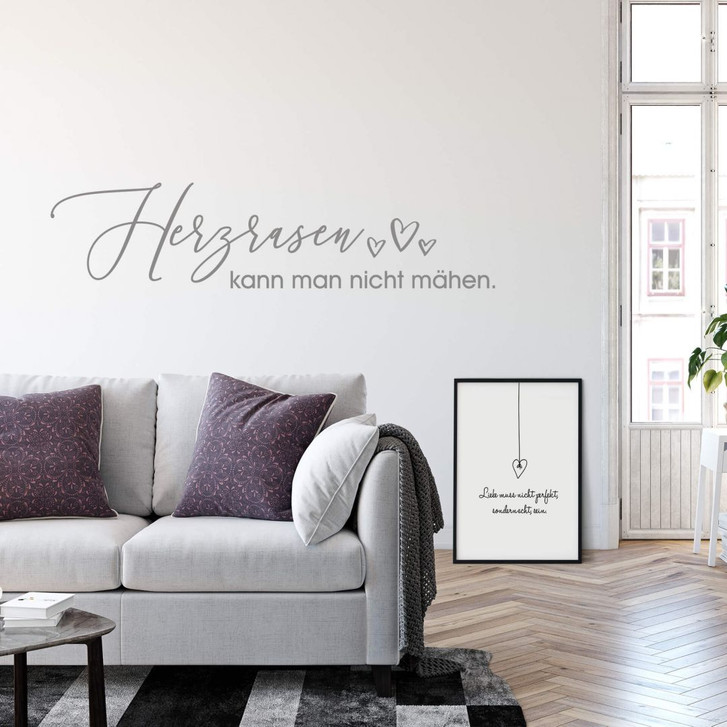 Wandtattoo Herzrasen kann man nicht mähen - WA293823