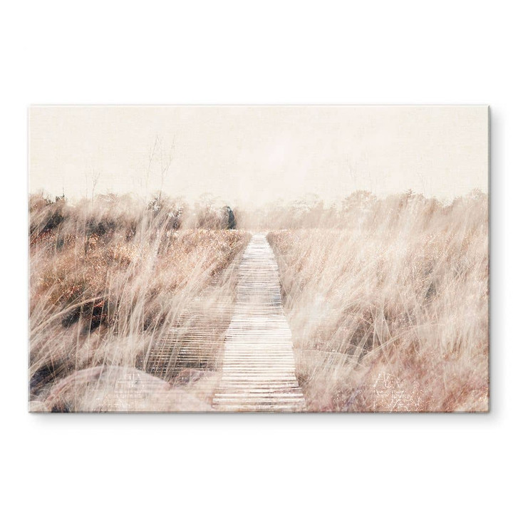 Acrylglasbild Verträumte Landschaft mit Holzsteg - Imaginative - WA479135