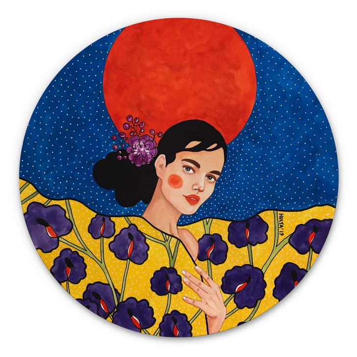 Alu-Dibond Hülya - Vergeude die Nacht - Rund - WA308258