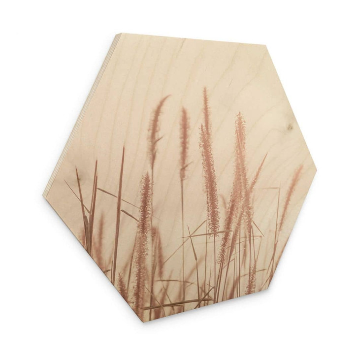 Hexagon - Holz Gräser am See - WA320941