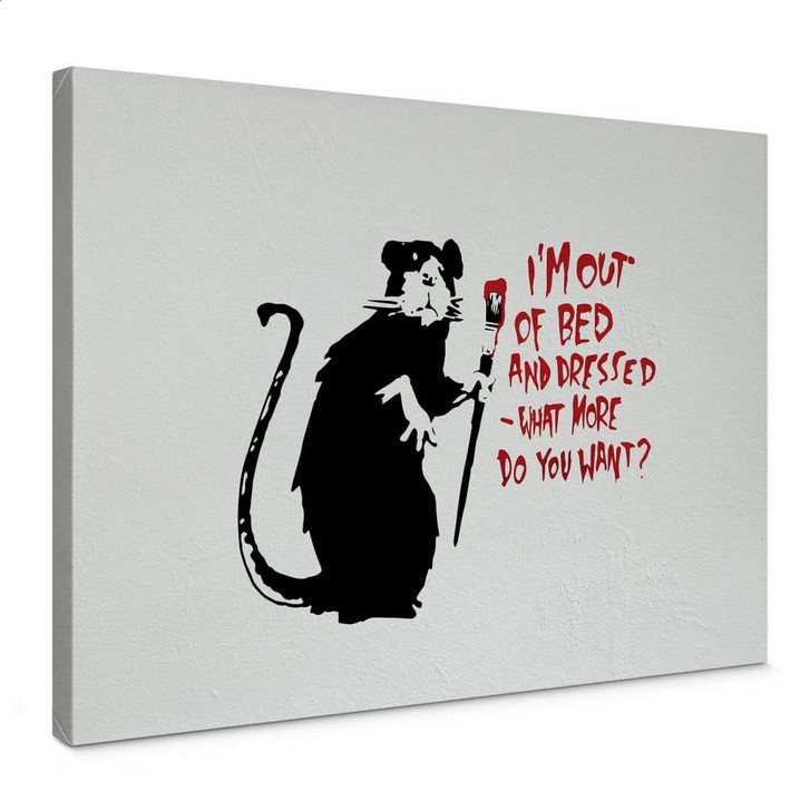 Leinwandbild Banksy - Out Of Bed - WA334025