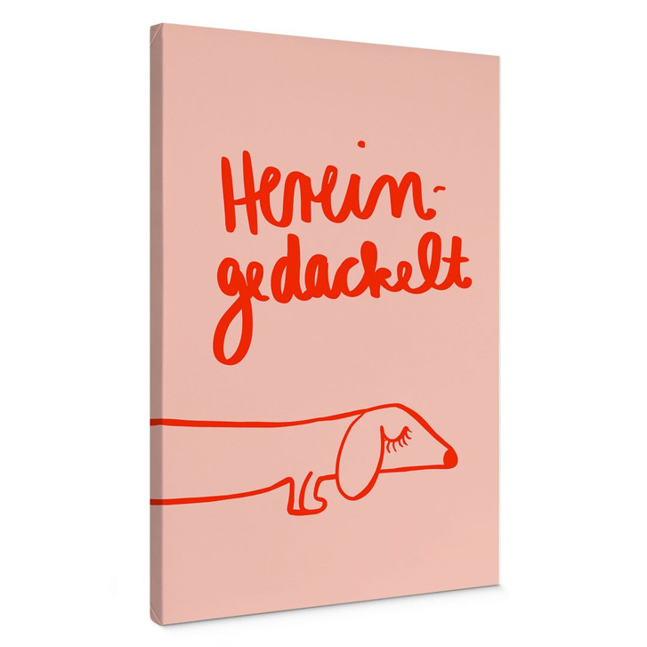 Leinwandbild Lustiges Hundemotiv mit Dackel - Arnold - WA496334