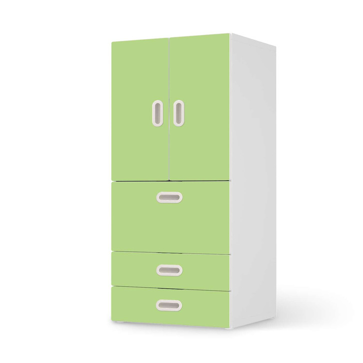 Möbelfolie IKEA Stuva / Fritids - 3 Schubladen und 2 kleinen Türen - Hellgrün Light - CR117587