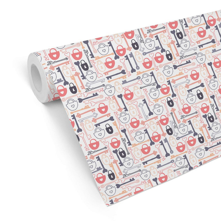 Mustertapete Schlüssel zum Herzen - WA246277